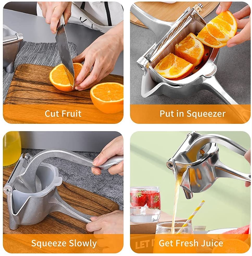 Stainless Steel Lemon & Orange Juicer – Manual Handheld Citrus Fruit Squeezer