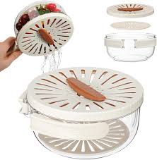 Fruit & Vegetable Drain Basket with Lid โ Portable Washing & Storage Container