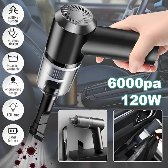 3-in-1 Portable Cordless Vacuum Cleaner – Mini Handheld Dust & Car Cleaner