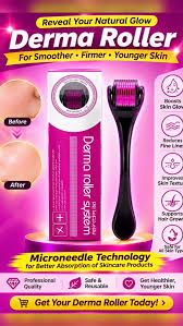 Titanium Derma Roller 0.5mm – Facial Microneedling Roller with Protective Storage Box