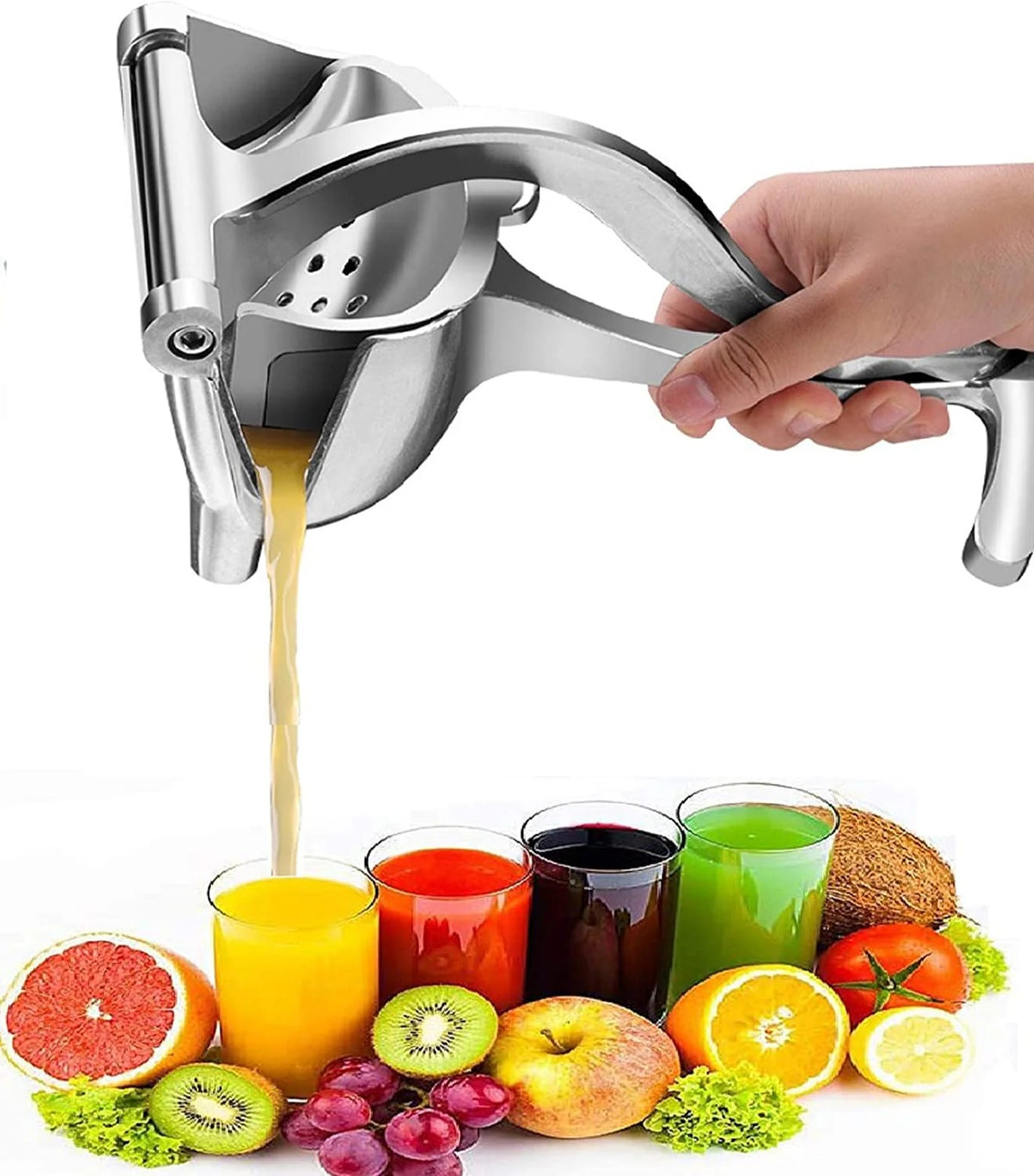 Stainless Steel Lemon & Orange Juicer – Manual Handheld Citrus Fruit Squeezer