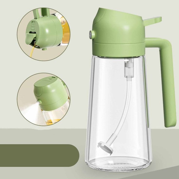 2-in-1 Oil Sprayer Bottle for Kitchen – Refillable Cooking Oil Spray Bottle