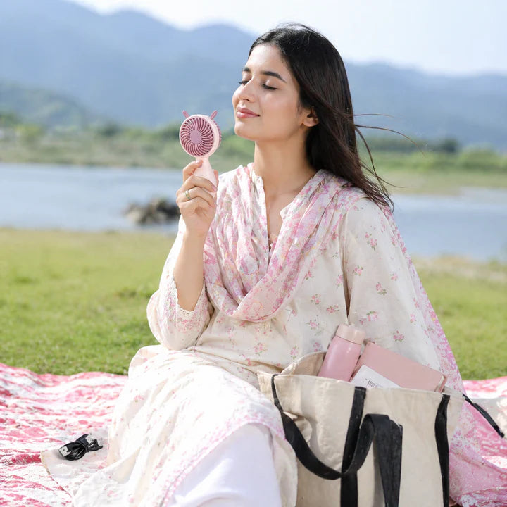 Portable USB Rechargeable Mini Handheld Fan – Lightweight Personal Cooling Fan