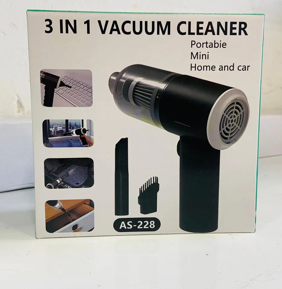 3-in-1 Portable Cordless Vacuum Cleaner – Mini Handheld Dust & Car Cleaner