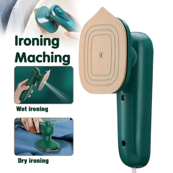 Portable Mini Steam Iron – Wet & Dry Handheld Garment Steamer for Travel