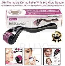 Titanium Derma Roller 0.5mm – Facial Microneedling Roller with Protective Storage Box