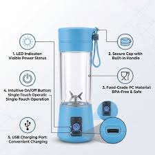 6-Blade Mini Portable USB Juicer Blender – Rechargeable Travel Smoothie Maker