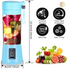 6-Blade Mini Portable USB Juicer Blender – Rechargeable Travel Smoothie Maker