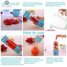 6-Blade Mini Portable USB Juicer Blender – Rechargeable Travel Smoothie Maker